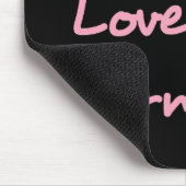 Tapis De Souris Live Love Bermuda Script Texte avec Ancre foncé (Coin)