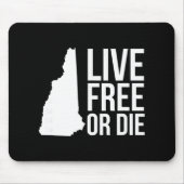 Tapis De Souris Live Or Die Nh Motto New Hampshire Map  (Devant)
