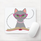 Tapis De Souris Livre Chat (Couleurs claires) (Avec souris)