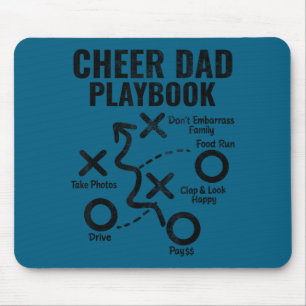 Tapis De Souris Livre de jeu drôle papa fier de cheerleading homme