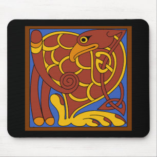 Tapis De Souris Livre De Kells Celtic Knot Oiseau Médiéval