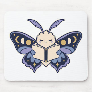 Tapis de souris livre de lecture de phase de lune