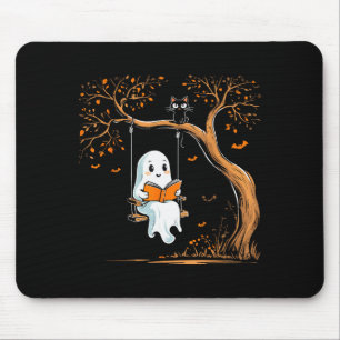 Tapis De Souris Livre de lecture Vintage Ghost Swing Halloween