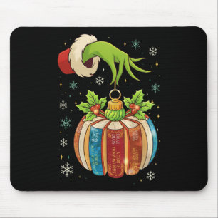 Tapis De Souris Livre d'ornement de Noël Rétro Prof de Noël Li