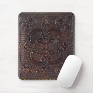 Tapis De Souris Livre en cuir ancien déchu