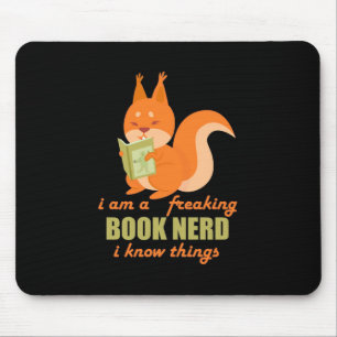 Tapis De Souris Livre Nerd écureuil