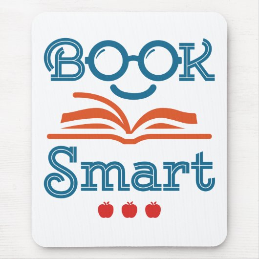 Tapis De Souris Livre Smart Funny Lecture Lover Bookworm (Devant)