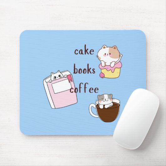 Tapis De Souris Livres à gâteaux Café (Avec souris)