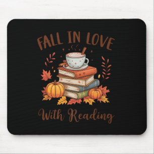 Tapis De Souris Livres d'automne & esthétique de lecture de citrou