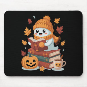 Tapis De Souris Livres De Lecture De Fantôme - Halloween D'Automne
