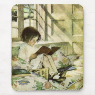 Tapis De Souris Livres de lecture en hiver Mousepad