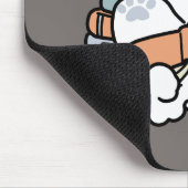 Tapis De Souris Livres et écorces - Conception de lecture de chien (Coin)