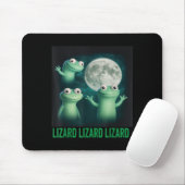 Tapis De Souris Lizard Lizard Lizard Lizard Funny Lizard Moon Tren (Avec souris)