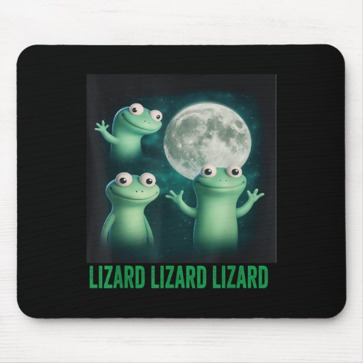 Tapis De Souris Lizard Lizard Lizard Lizard Funny Lizard Moon Tren (Devant)