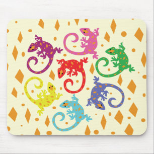 Tapis De Souris Lizards colorés