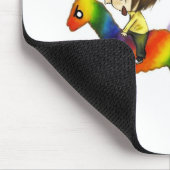 Tapis De Souris Llama arc-en-ciel (Coin)