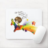 Tapis De Souris Llama arc-en-ciel (Avec souris)