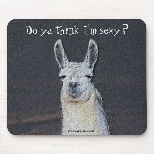 Tapis De Souris Llama Face Art Humorous  (Devant)