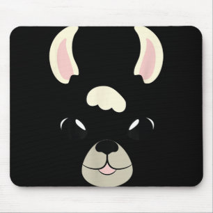 Tapis De Souris Llama Face Costume d'Halloween Alpaca Amateurs