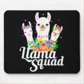 Tapis De Souris Llama Squad Funny Cute Llama Matching (Devant)
