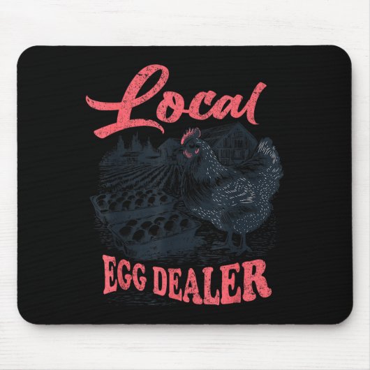 Tapis De Souris Local Egg Er Retro Chicken Funny Farmer Easter Adu (Devant)