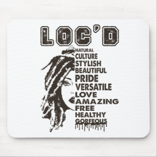 Tapis De Souris Loc'd Hair Reine noire Mois de l'histoire noire Af