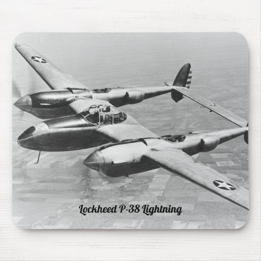 Tapis De Souris Lockheed P-38 Lightning aircraft photograph (Devant)