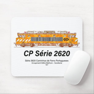 Tapis De Souris Locomotive électrique CP Serie 2620. Nez-Casse Loc