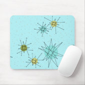 Tapis De Souris L'oeuf Starbursts atomique iconique bleu Mousepad (Avec souris)