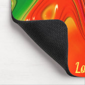 Tapis De Souris LOGAN ~ Design vert rouge et jaune (Coin)