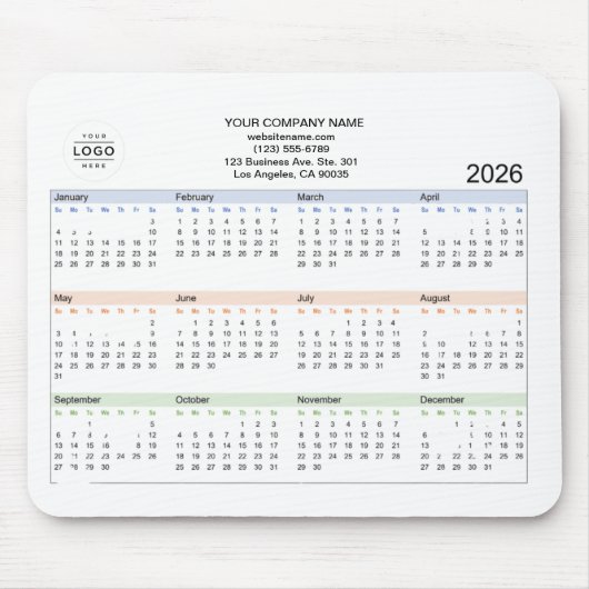 Tapis De Souris Logo 2026 sur mesure (Devant)