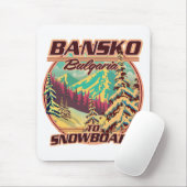Tapis De Souris Logo Bankso Bulgarie to Snowboard (Avec souris)