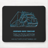 Tapis De Souris Logo bleu de la route Haulage Semi-camion (Devant)