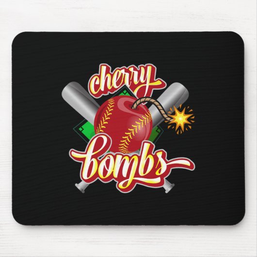 Tapis De Souris Logo Cherry Bombs Équipe Softll Correspondant Pour (Devant)