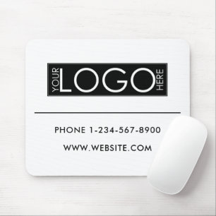 Tapis De Souris Logo Commercial Professionnel Coordonnées Simple