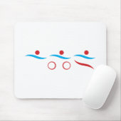 Tapis De Souris Logo cool moderne Triathlon (Avec souris)
