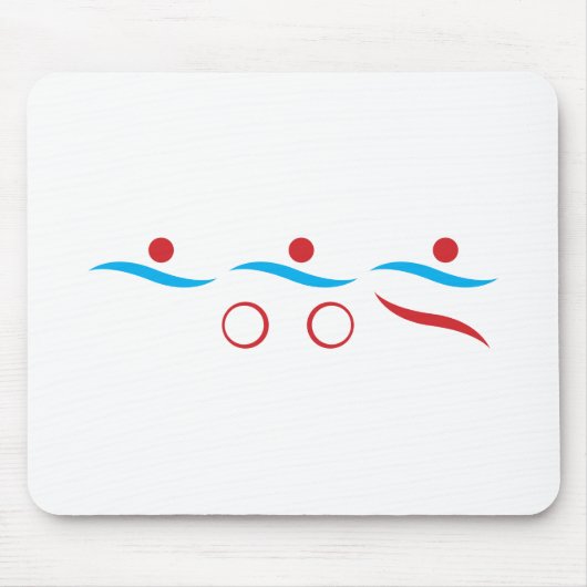 Tapis De Souris Logo cool moderne Triathlon (Devant)