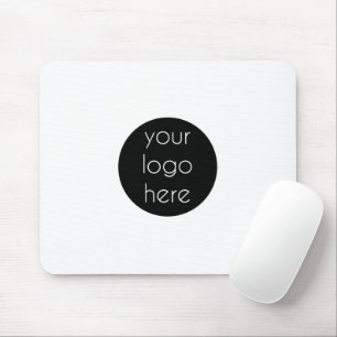 Tapis De Souris Logo d'affaires élégant blanc moderne