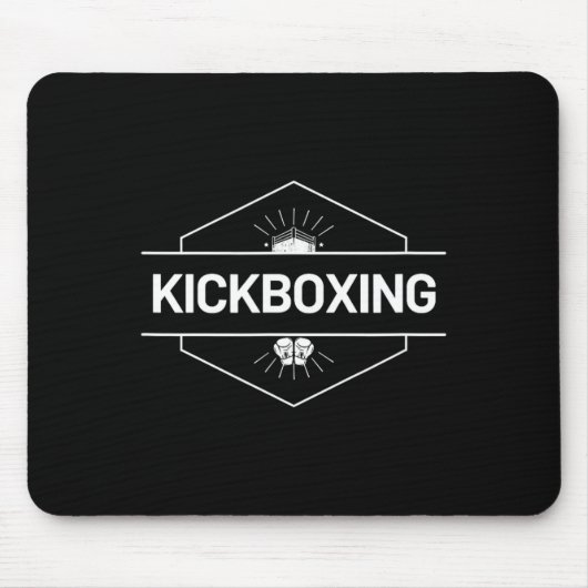 Tapis De Souris Logo de combat de kickboxing (Devant)