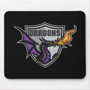 Tapis De Souris Logo de dragons de hockey