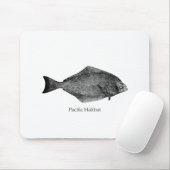Tapis De Souris Logo de flétan Pacifique (Avec souris)