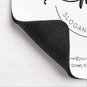 Tapis De Souris Logo de l'entreprise Initiales de monogramme simpl (Coin)