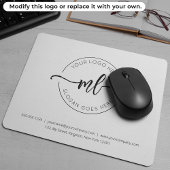 Tapis De Souris Logo de l'entreprise Simple Monogramme Initiales B