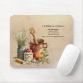 Tapis De Souris Logo de plantes Vintage (Avec souris)