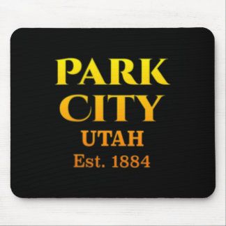 Tapis De Souris Logo de poche de poitrine Park City Utah Cerf 2 fa