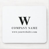 Tapis De Souris Logo de société professionnel monogramme nom site (Devant)