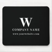 Tapis De Souris Logo de société professionnel monogramme nom site (Devant)