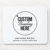 Tapis De Souris Logo d'entreprise minimaliste (Devant)