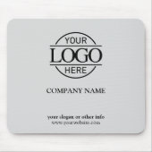 Tapis De Souris Logo d'entreprise moderne Custom Light Grey (Devant)