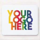 Tapis De Souris Logo d'entreprise simple blanc (Devant)